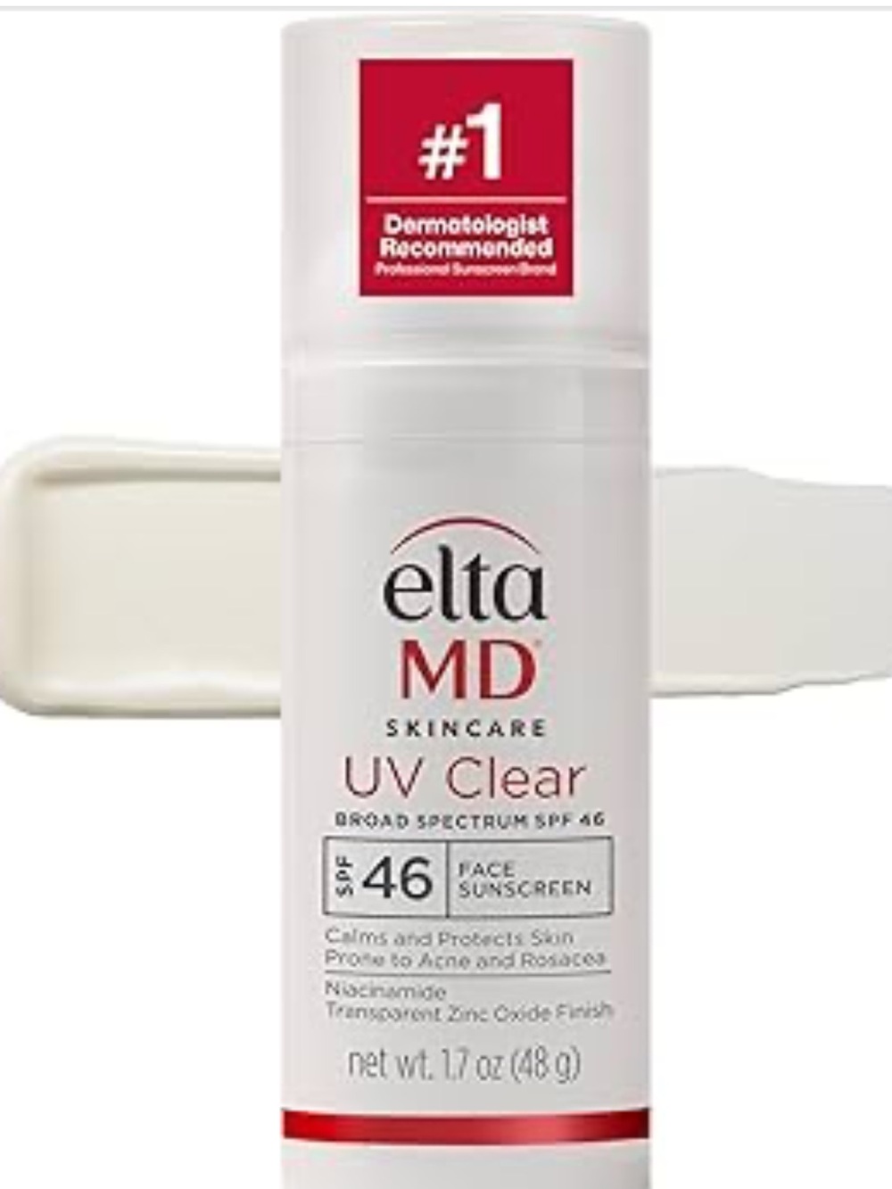 EltaMD UV Clear Face Sunscreen SPF, Oil-Free Sunscreen with Zinc Oxide